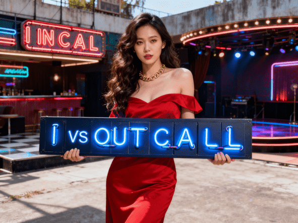 Elegant escort girl arriving at a luxury Kuala Lumpur hotel for an outcall appointment.